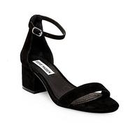 Steve Madden Damen Irenee Kleid Sandalen, Schwarze Velourslederoptik, 40 EU