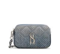 Steve Madden Damen Quilted Double Zip Crossbody with Stones Daisy-r Gesteppte Umhängetasche mit doppeltem Reißverschluss und Steinen, Denim