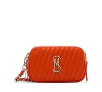 Steve Madden Damen Quilted Double Zip Crossbody Daisy-H diagonal Gesteppte Umhängetasche mit doppeltem Reißverschluss, Orange/Abendrot im Zickzackmuster (Sunset Chevron)