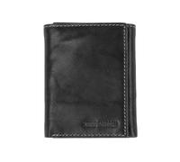 Steve Madden Herren Leather RFID Wallet Extra Capacity Attached Flip Pocket Geldbörse, Schwarz (Antiquität)