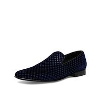 Steve Madden Herren Lifted Loafer, Blauer Samt, 43/44 EU