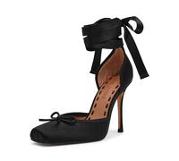 Steve Madden Larina Damen, Schwarzer Satin, 10