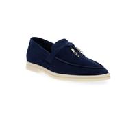 Steve Madden Leder-Mokassins "Portland" in Dunkelblau - Größe 40 | Damen Schuhe Halbschuhe