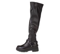 Steve Madden Leder-Stiefel in Schwarz - Größe 39 | Damen Stiefel