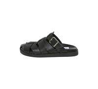 Pantolette STEVE MADDEN "STEVE MADDEN Pantoletten Leder", Damen, Gr. 40, schwarz, Leder, Schuhe Pantolette (17611111-40) schwarz
