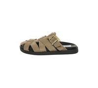 Pantolette STEVE MADDEN "STEVE MADDEN Pantoletten Leder", Damen, Gr. 39, taupe, Leder, Schuhe Pantolette (82013167-39) taupe