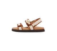 Riemchensandale STEVE MADDEN "STEVE MADDEN Sandalen Textil", Damen, Gr. 41, braun (beige, schwarz), Textil, Schuhe Riemchensandale (29184226-41) beige, schwarz