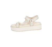Riemchensandale STEVE MADDEN "STEVE MADDEN Sandalen Textil", Damen, Gr. 41, weiß (bone), Textil, casual, Schuhe (28523364-41) bone