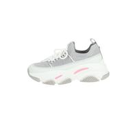Sneaker STEVE MADDEN "STEVE MADDEN Sneaker Lederimitat/Mesh", Damen, Gr. 38, grau (grau, weiß), Lederimitat, Textil, casual, Schuhe (92560312-38) grau, weiß