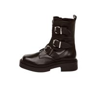 Bikerboots STEVE MADDEN "STEVE MADDEN Stiefelette Leder", Damen, Gr. 40, schwarz, Leder, Schuhe Bikerboots (91480533-40) schwarz