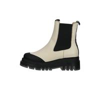 Stiefelette STEVE MADDEN "STEVE MADDEN Stiefelette Leder", Damen, Gr. 39, weiß, schwarz, Leder, Schuhe Stiefelette (86179626-39) weiß, schwarz