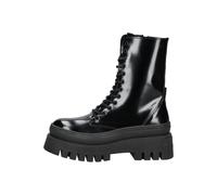 Schnürstiefelette STEVE MADDEN "STEVE MADDEN Stiefelette Lederimitat", Damen, Gr. 39, schwarz (schwarz lack), Lederimitat, Schuhe Schnürstiefelette (93403454-39) schwarz lack
