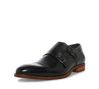 Steve Madden Herren Teon Mönch-Schnallenschuh, Schwarz Leder, 46 EU