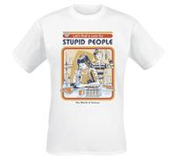 Steven Rhodes A Cure for Stupid People Männer T-Shirt weiß