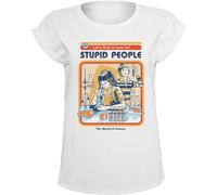Steven Rhodes A Cure For Stupid People T-Shirt weiß in 3XL
