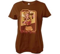 Steven Rhodes Coping with Stress Girly Tee Damen T-Shirt Brown-L
