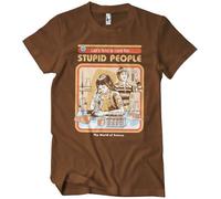 Steven Rhodes Cure for Stupid People T-Shirt Brown-XL