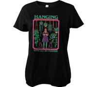 Steven Rhodes Damen T-Shirt Hangning with All My Friends Girly Tee DTR-5-SR166-DTF895 Black-M