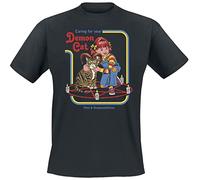 Steven Rhodes Demon Cat T-Shirt schwarz in M