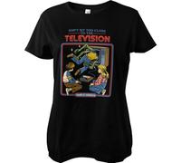Steven Rhodes Don't Sit Too Close to The Television Girly Tee Damen T-Shirt Black-M