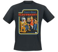 Steven Rhodes Learn Abou Electricity T-Shirt schwarz in L