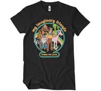 Steven Rhodes My Imaginary Friends Think I'm Cool T-Shirt Black-2XL
