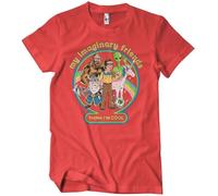 Steven Rhodes My Imaginary Friends Think I'm Cool T-Shirt Red-S