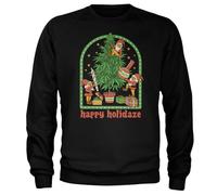 Steven Rhodes Offizielles Lizenzprodukt Happy Holidaze Sweatshirt (Schwarz), X-Large