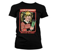 Steven Rhodes Offizielles Lizenzprodukt In Case of Emergency - Break Glass Frauen T-Shirt (Schwarz), Small