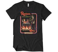 Steven Rhodes Offizielles Lizenzprodukt Recipes for Children Herren-T-Shirt (Schwarz), XX-Large