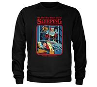Steven Rhodes Offizielles Lizenzprodukt Santa Sees You Sweatshirt (Schwarz), X-Large