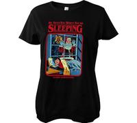 Steven Rhodes Santa Sees You Girly Tee Damen T-Shirt Black-L