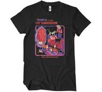 Steven Rhodes T-Shirt Portal to The Cat Dimension T-Shirt DTR-1-SR087-DTF887 Black-L