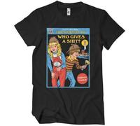 Steven Rhodes The Mystery of Who Gives A Sh*T T-Shirt Black-S