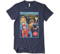 Steven Rhodes The Mystery of Who Gives A Sh*T T-Shirt Navy-L