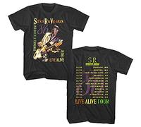 Stevie Ray Vaughan Double Trouble LIVE Alive Tour 1986 Men's T Shirt Rock Band schwarz L