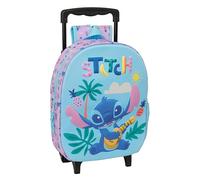 safta Stich - 3D-Kinderrucksack mit Rädern, ideal für Kinder verschiedener Altersgruppen, bequem und vielseitig, Qualität und Widerstandsfähigkeit, 27 x 10 x 33 cm