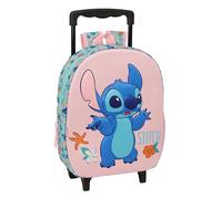 safta Stich - 3D-Kinderrucksack mit Rädern, ideal für Kinder verschiedener Altersgruppen, bequem und vielseitig, Qualität und Widerstandsfähigkeit, 27 x 10 x 33 cm