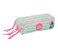 Stich Ice Cream Federmäppchen, dreifach, klein, Federmäppchen für Kinder, ideal für Kinder im Schulalter, bequem und vielseitig, Qualität und Widerstandsfähigkeit, 22 x 6 x 8,5 cm, Rosa, M, Lässig