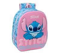 Stich Schulrucksack mit 3D-Design, ideal für Kinder verschiedener Altersgruppen, bequem und vielseitig, Qualität und Widerstandsfähigkeit, 27 x 10 x 33 cm