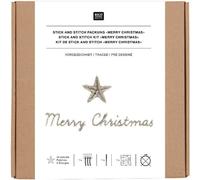 Rico Design Stick- und Stitch-Packung Merry Christmas vorgezeichnet