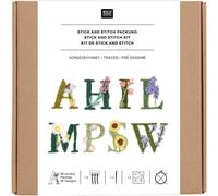 Stick & Stitch Packung Blumenalphabet bunt inkl. wasserlöslicher bedruckter Stickvorlage Stickgarn Sticknadel und Anleitung / Bei Hugendubel