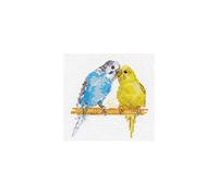 Stickbild-Set, Motiv Wellensittiche