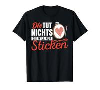 Sticken Handarbeit Sticken Humor DIY Basteln Preisgünstiges Grafik-T-Shirt, Herren, Schwarz, S