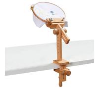 Stickerei-Klappenständer - drehbarer Nähtischrahmen, Ständer mit 2 Stickrahmen, verstellbarer Nadelarbeits-Halter, Nähwerkzeug für Bastelarbeiten, Quilten, Kreuz, perfektes Muttertagsgeschenk