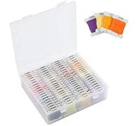 Stickgarn mit 80 Stk Stickfaden Karten, Stickerei Garn Kreuzstich Faden, Baumwolle Embroidery Floss für Freundschaftsbänder Armband, mit Aufbewahrungsbox & Stickgarn Karten