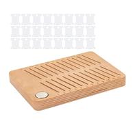 Stickgarn-Organizer - Rollenhalter mit 24 Schlitzen, Aufbewahrungsbox für Stickerei aus Holz mit magnetischem Design, für J- und Näharbeiten, Garn und Rolle