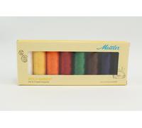 Mettler Poly Sheen 8er Nähgarn-Set: Hochglanzgarn für Stickereien und Dekorative Näharbeiten - 100% Polyester - PS8-Kit - 200m Pro Rolle