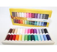 Amann Mettler Nähgarn-Set Seralon No.100 – 28 Farben, 200 m pro Rolle, 100% Polyester