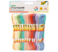 Stickgarn-Sortiment Pastell, 52 Docken à 8m, in 26 Farben sortiert
